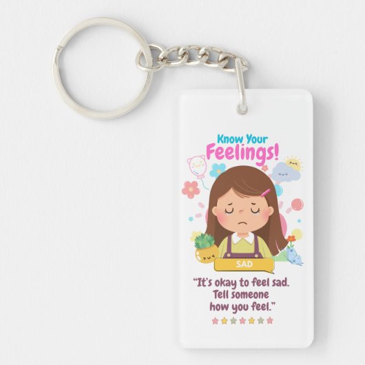 Kinderen Emotie Met Traurigheid Sleutelhanger (Voorkant)