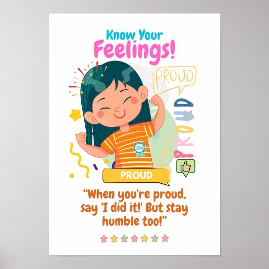 Kinderen Emotie Met trots Poster (Voorkant)