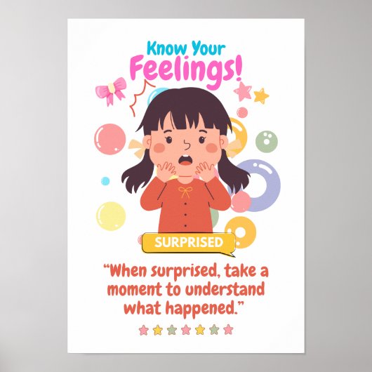 Kinderen Emotie Met Verrast Poster (Voorkant)