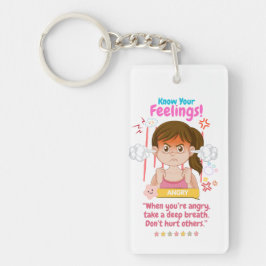 Kinderen Emotie Met Woede Sleutelhanger