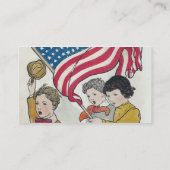 kinderen en Amerikaanse Falg Visitekaartje (Achterkant)