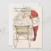 kinderen en baby's, Victoriaans Baby shower Kaart (Voorkant)