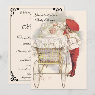  kinderen en baby's, Victoriaans Baby shower Kaart