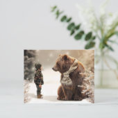 Kinderen en beren briefkaart (Staand voorkant)