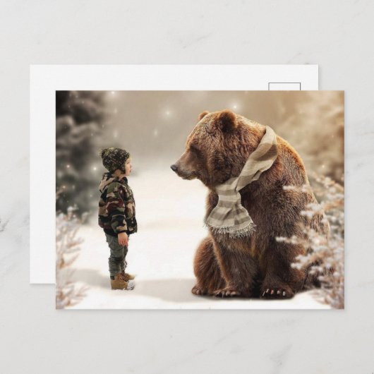 Kinderen en beren briefkaart (Voorkant / Achterkant)