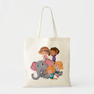 kinderen en dieren tote bag