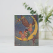 Kinderen en Fairies Ride the Moon, Briefkaart (Staand voorkant)