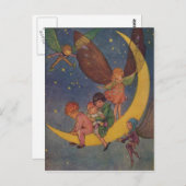 Kinderen en Fairies Ride the Moon, Briefkaart (Voorkant / Achterkant)
