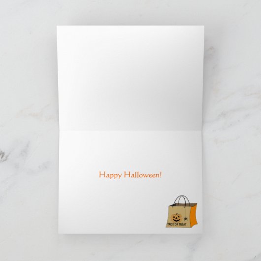 Kinderen en Grote Pompoen  Halloween Kaart (Binnen)