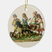  kinderen en honden keramisch ornament (Links)