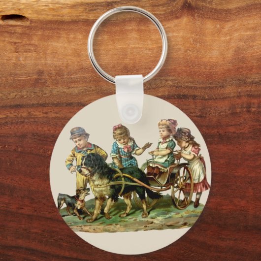  kinderen en honden sleutelhanger (Voorkant)