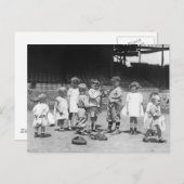 Kinderen en honkbal, begin jaren 1900 briefkaart (Voorkant / Achterkant)