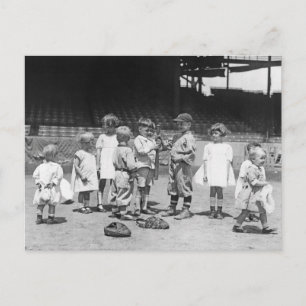 Kinderen en honkbal, begin jaren 1900 briefkaart