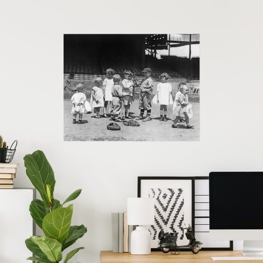 Kinderen en honkbal, begin jaren 1900 poster (Thuiskantoor)