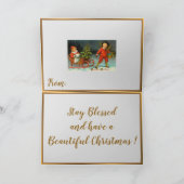 kinderen en kerstbomen feestdagen kaart (Binnen)