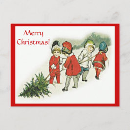  kinderen en kerstboom Briefkaarten
