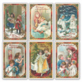  Kinderen en Kerstman Sticker (Voorkant)