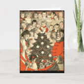 Kinderen en Kerstmis, een oogstjaar Feestdagen Kaart (Voorkant)