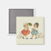  kinderen en konijnen magneet (Voorkant / Achterkant)