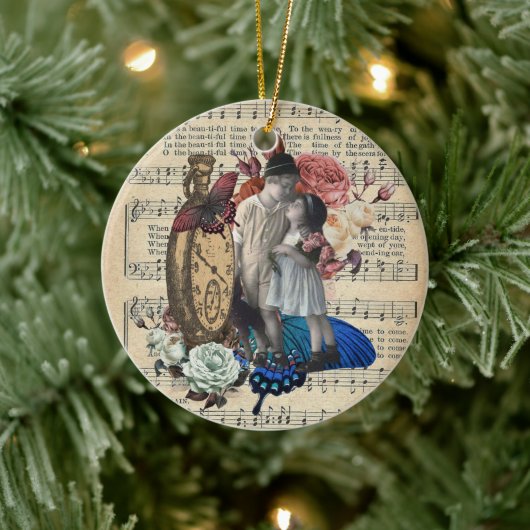  kinderen en kraamkraakbeen keramisch ornament (Boom)