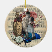  kinderen en kraamkraakbeen keramisch ornament (Achterkant)