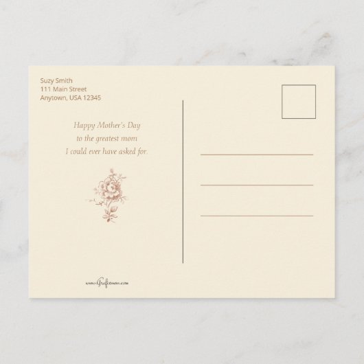 kinderen en moeders die hun kinderen schoppen feestdagenkaart (Achterkant)