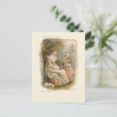 kinderen en moeders die hun kinderen schoppen feestdagenkaart (Staand voorkant)