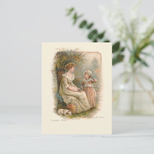 kinderen en moeders die hun kinderen schoppen feestdagenkaart (Staand voorkant)