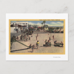 Kinderen en Moms bij het Athletic Beach Venice Briefkaart