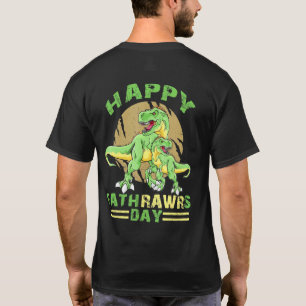 Kinderen en pappa gelukkige Vaderdag Dinosaur T R T-shirt
