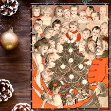 Kinderen en Sinterklaas, een vintage Kerstmis