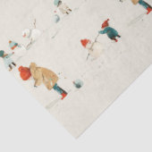 Kinderen en sneeuwpoppen tissuepapier (Detail)