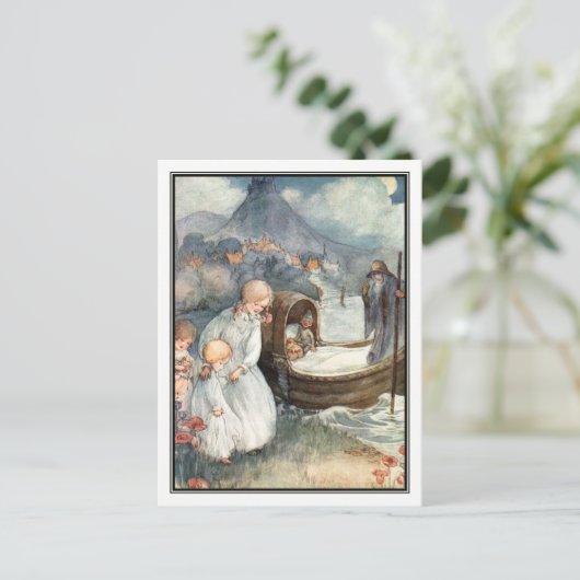  kinderen en veerboten door Anne Anderson Briefkaart (Staand voorkant)