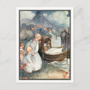  kinderen en veerboten door Anne Anderson Briefkaart