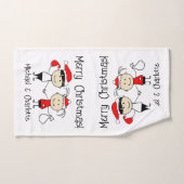  Kinderen en volwassen paren Kerstmis Handdoek (Handdoek)