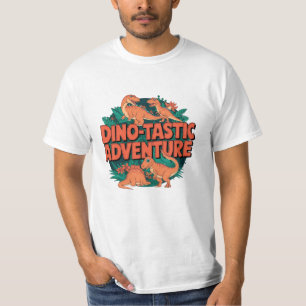 Kinderen en volwassenen houden van deze dino-thema t-shirt
