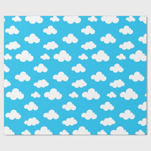 Kinderen en wolken cadeaupapier (Vlak)