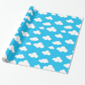 Kinderen en wolken cadeaupapier (Uitgerold)