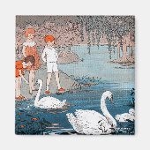 Kinderen en zwanen magneet (Voorkant)