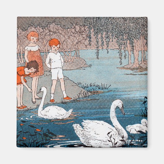 Kinderen en zwanen magneet (Voorkant)