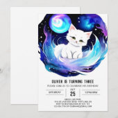 Kinderen Enchanted Kitten Verjaardag Kaart (Voorkant / Achterkant)