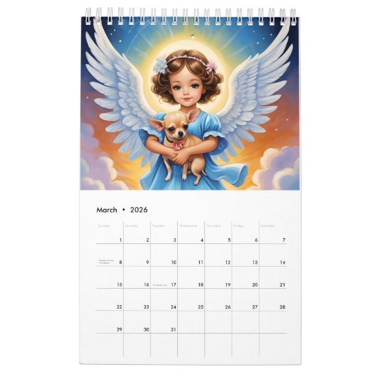 Kinderen, engelen en schattige dieren. 2024 kalender (Mar 2026)