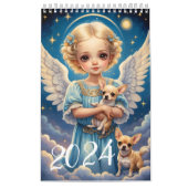 Kinderen, engelen en schattige dieren. 2024 kalender (Hoes)