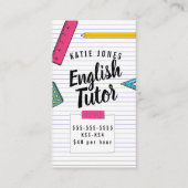 Kinderen Engelse zelfstudie voor leraren thuis Visitekaartje (Voorkant)