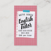 Kinderen Engelse zelfstudie voor leraren thuis Visitekaartje (Voorkant)