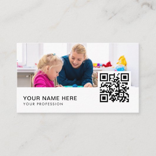 kinderen ergotherapeut QR Code Visitekaartje (Voorkant)