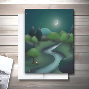 Kinderen Fantasy Book Illustration Blank Kaart