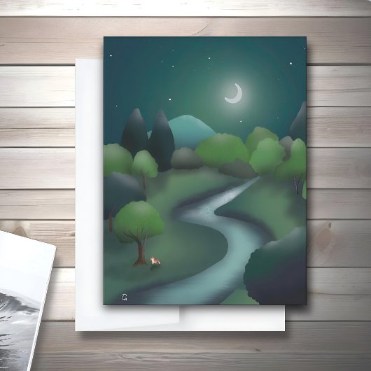 Kinderen Fantasy Book Illustration Blank Kaart
