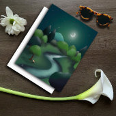 Kinderen Fantasy Book Illustration Blank Kaart