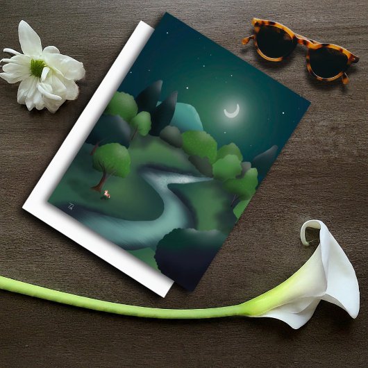 Kinderen Fantasy Book Illustration Blank Kaart